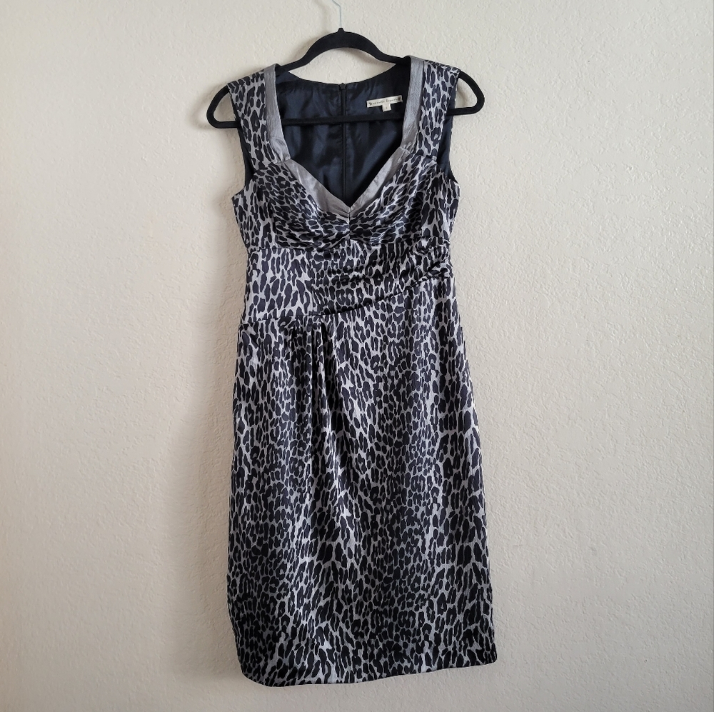 Nanette Lepore Leopard Sleeveless top Silk Dress